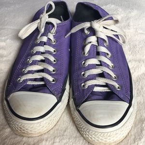 purple low top converse